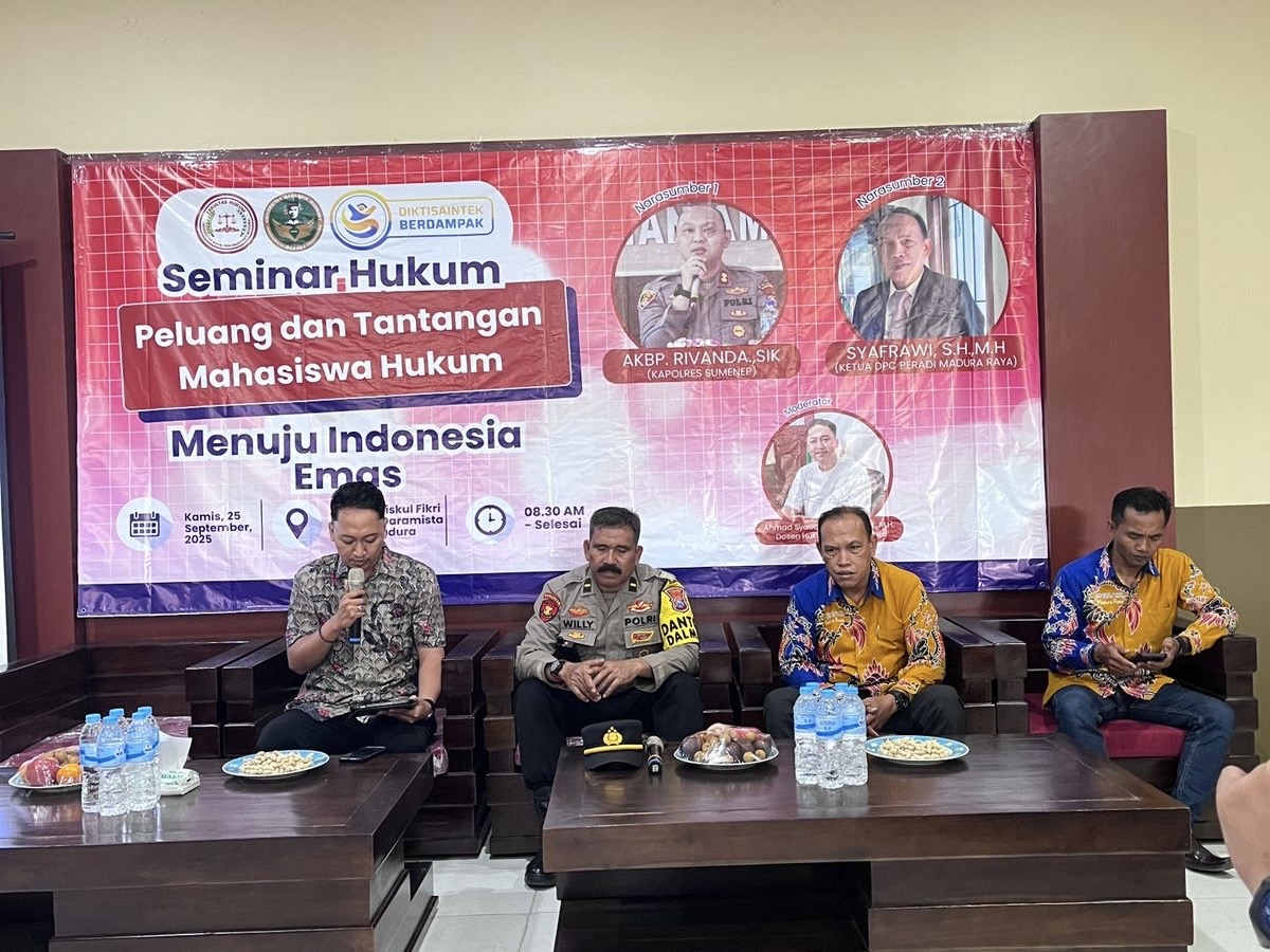 Seminar Hukum di UNIBA Madura: Bahas Peluang dan Tantangan Mahasiswa Hukum Menuju Indonesia Emas